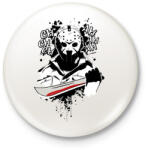 printfashion Péntek 13. - Jason Vorhees - Kitűző, hűtőmágnes - Fehér (16764031)