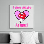 printfashion a piros pöttyös - Vászonkép - Fehér (6627812)