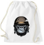 printfashion Gorilla Soldier - Sportzsák, Tornazsák - Fehér (2281620)