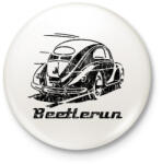 printfashion Beetle run eroded - Kitűző, hűtőmágnes - Fehér (4887834)