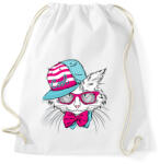 printfashion Snapback Cat - Sportzsák, Tornazsák - Fehér (1261092)