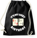 printfashion 34 POKER SZÜLINAP - Sportzsák, Tornazsák - Fekete (9831141)