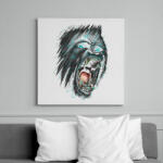 printfashion Dühöngő majom - Vászonkép - Fehér (6621980)