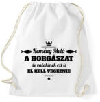 printfashion Kemény meló a horgászat. . . - Sportzsák, Tornazsák - Fehér (970695)