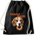 printfashion beagle bagel - Sportzsák, Tornazsák - Fekete (15330510)
