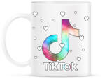 printfashion Tiktok fehér szivecskékkel - Bögre - Fehér (4596164)