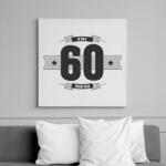 printfashion b-day-60-dark-lightgrey - Vászonkép - Fehér (6622841)
