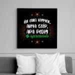 printfashion Apa pedig szerencsés - Vászonkép - Fekete (7898802)