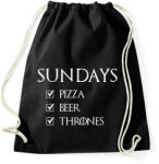 printfashion Trónok harca vasárnap - Sportzsák, Tornazsák - Fekete (1507675)