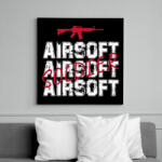 printfashion Airsoft soldier - Vászonkép - Fekete (15525519)