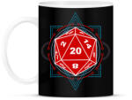 printfashion Sci-Fi D20 (Piros-Kék) - Bögre - Fekete (2654611)