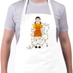 printfashion Karácsonyi Squid Game Baba - Kötény - Fehér (5681866)