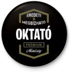 printfashion Oktató prémium minőség - Kitűző, hűtőmágnes - Fekete (3097005)