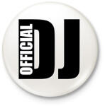 printfashion Official Dj - Kitűző, hűtőmágnes - Fehér (11807491)