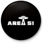 printfashion Area 51 - Kitűző, hűtőmágnes - Fekete (3098018)