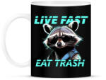 printfashion LIVE FAST EAT TRASH - Bögre - Fekete (15223773)