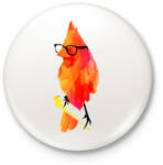 printfashion Punk birdy - Kitűző, hűtőmágnes - Fehér (3074787)