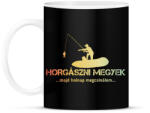 printfashion Horgászni megyek majd holnap megcsinálom - Bögre - Fekete (4711215)