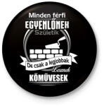printfashion Legjobbak lesznek kőművesek - Kitűző, hűtőmágnes - Fekete (3099680)