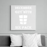 printfashion Decemberben született kockás hasú - Vászonkép - Fehér (6625991)