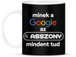 printfashion Minek a google az asszony mindent tud - Bögre - Fekete (16392108)
