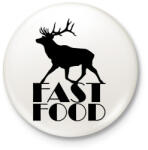 printfashion Fast food - Kitűző, hűtőmágnes - Fehér (7492335)