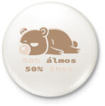 printfashion Maci 50% éhes-álmos - Kitűző, hűtőmágnes - Fehér (4206770)