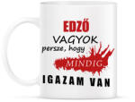 printfashion Edző vagyok. . . - Bögre - Fehér (16285641)