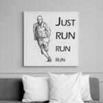 printfashion Just run - Vászonkép - Fehér (6640708)
