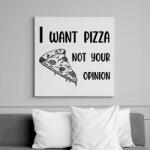 printfashion I want pizza - Telefontok - Vászonkép - Fehér (7010437)