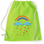 printfashion Felhőcskék - Sportzsák, Tornazsák - Limezöld (416332)