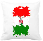 printfashion Tépett magyar zászló turulos címerrel - Párnahuzat, Díszpárnahuzat - Fehér (1127676)