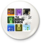 printfashion Minecraft Creeper - Kitűző, hűtőmágnes - Fehér (3082477)