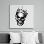 printfashion Király koponya - Vászonkép - Fehér (6628025)