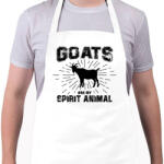 printfashion Spirit animal - Goat - Kötény - Fehér (11618935)