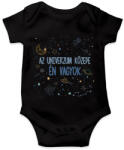 printfashion Az univerzum közepe - Baba Body - Fekete (7801736)