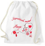 printfashion Szeretünk mind anya - Sportzsák, Tornazsák - Fehér (4828316)