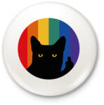printfashion Pride cat - Kitűző, hűtőmágnes - Fehér (9678123)