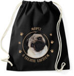 printfashion Mopsz - Legjobb barát - Sportzsák, Tornazsák - Fekete (7176280)