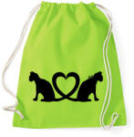 printfashion Cica imádat - Sportzsák, Tornazsák - Limezöld (328932)
