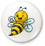 printfashion Méhecske 2 - Kitűző, hűtőmágnes - Fehér (7587238)