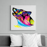 printfashion Farkaskutya - Vászonkép - Fehér (6631655)