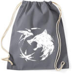 printfashion Witcher farkas fehér - Sportzsák, Tornazsák - Grafitszürke (5460333)