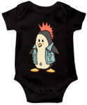 printfashion Punk pingvin - Baba Body - Fekete (2372656)
