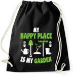 printfashion Happy place - Sportzsák, Tornazsák - Fekete (2511250)