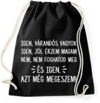printfashion Igen, várandós vagyok - Sportzsák, Tornazsák - Fekete (15750280)