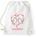 printfashion Loving birds - Sportzsák, Tornazsák - Fehér (6060498)