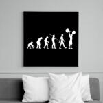 printfashion Evolution Weights - Vászonkép - Fekete (6648916)