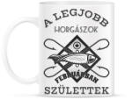 printfashion Horgász február - Bögre - Fehér (5734130)