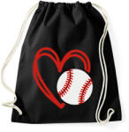printfashion Love baseball - Sportzsák, Tornazsák - Fekete (15807026)